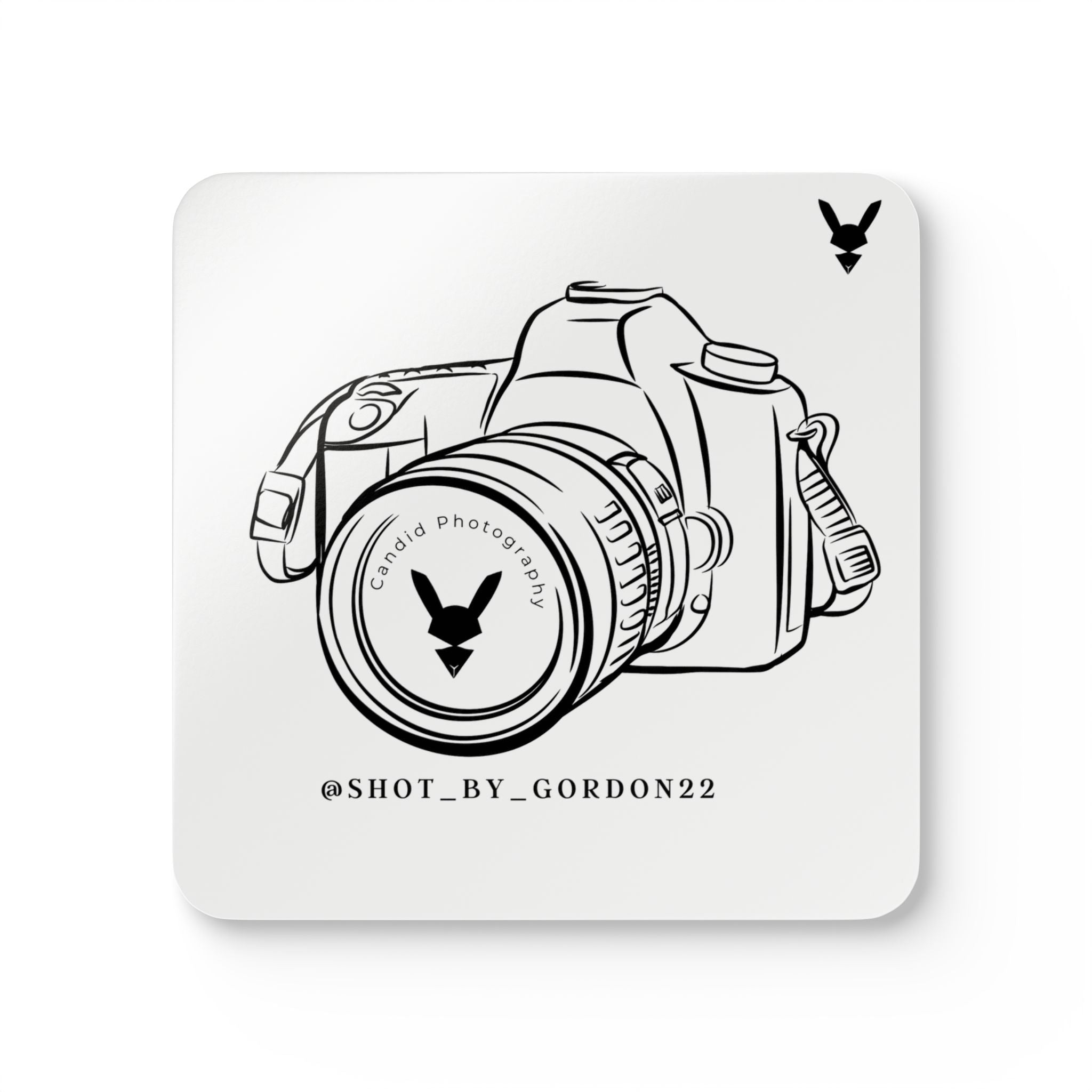 Candid Camera Logo Cork Coaster Set