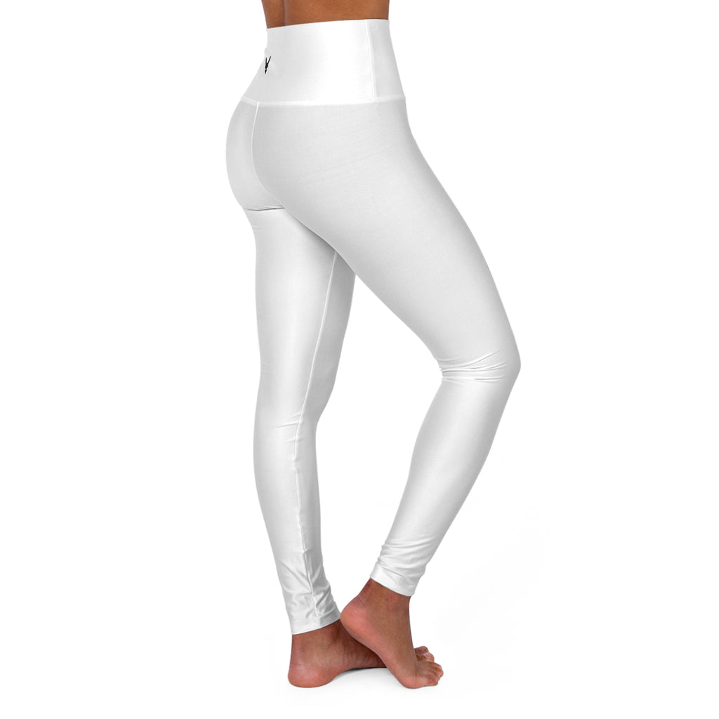 Fit22 by Gordon Moriarty - Simple White High-Waisted Yoga Performance Leggings