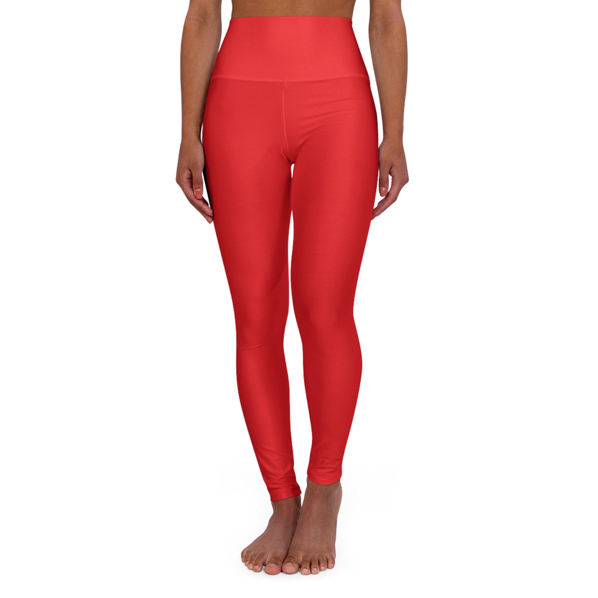 Fit22 by Gordon Moriarty - Cool Red High-Waisted Yoga Performance Leggings