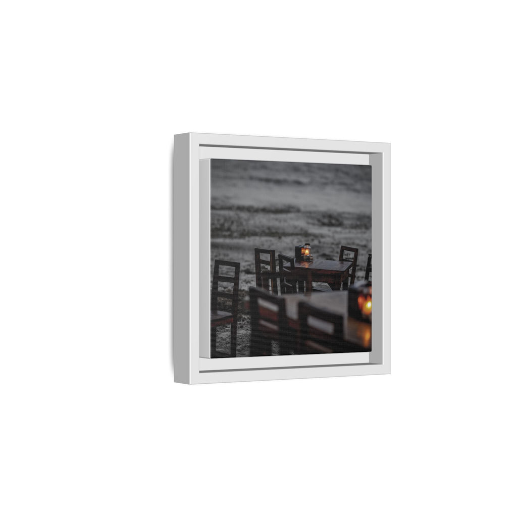 Cozy Candlelit Beachside Tables in Playa Del Carmen, Mexico - Fram Matte Canvas