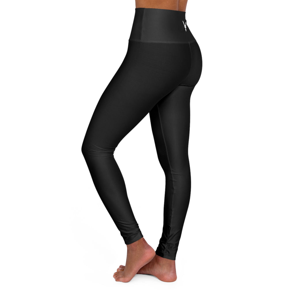 Fit22 by Gordon Moriarty - Simple Black High-Waisted Yoga Performance Leggings