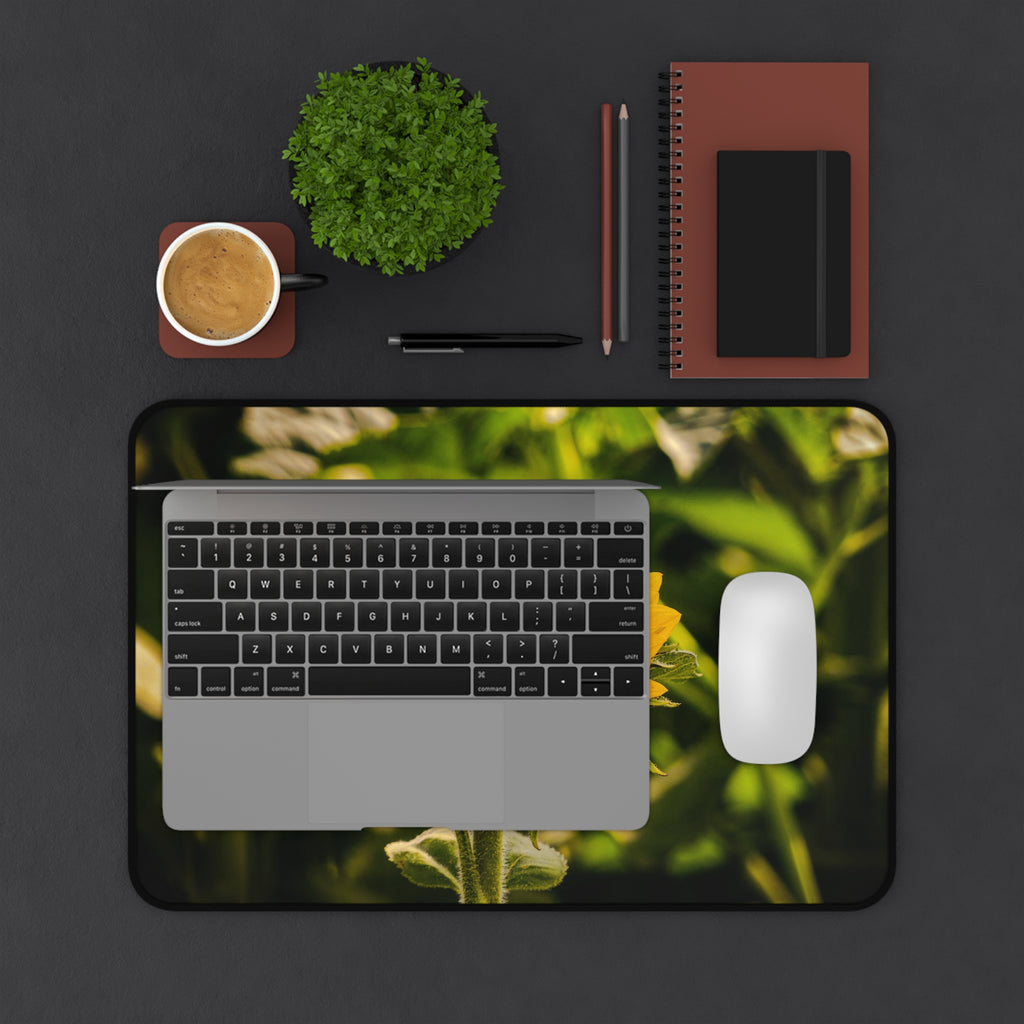 Sunflower Desk Mat — Floral Office Mouse Pad