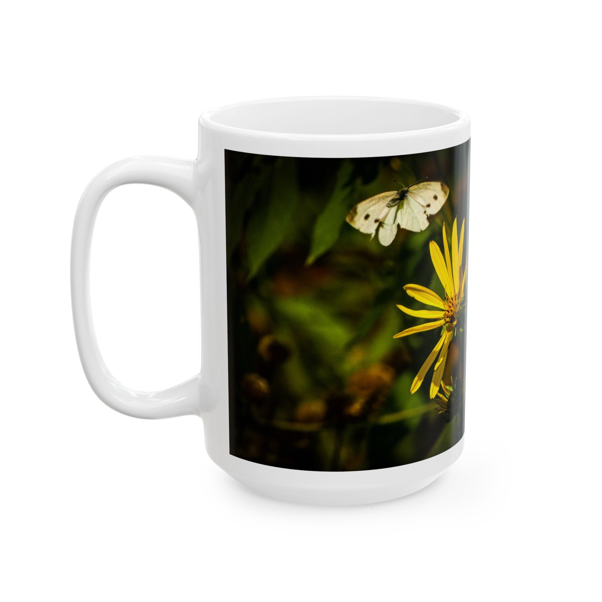 The Butterfly and The Bee - Ceramic Mug, (11oz, 15oz)