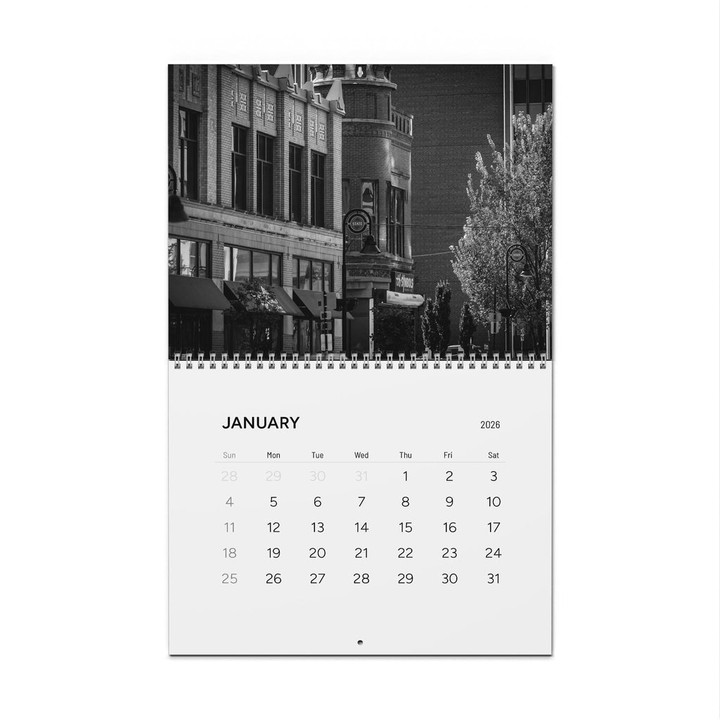 2026 Hometown Noir Wall Calendar — Rockford, IL
