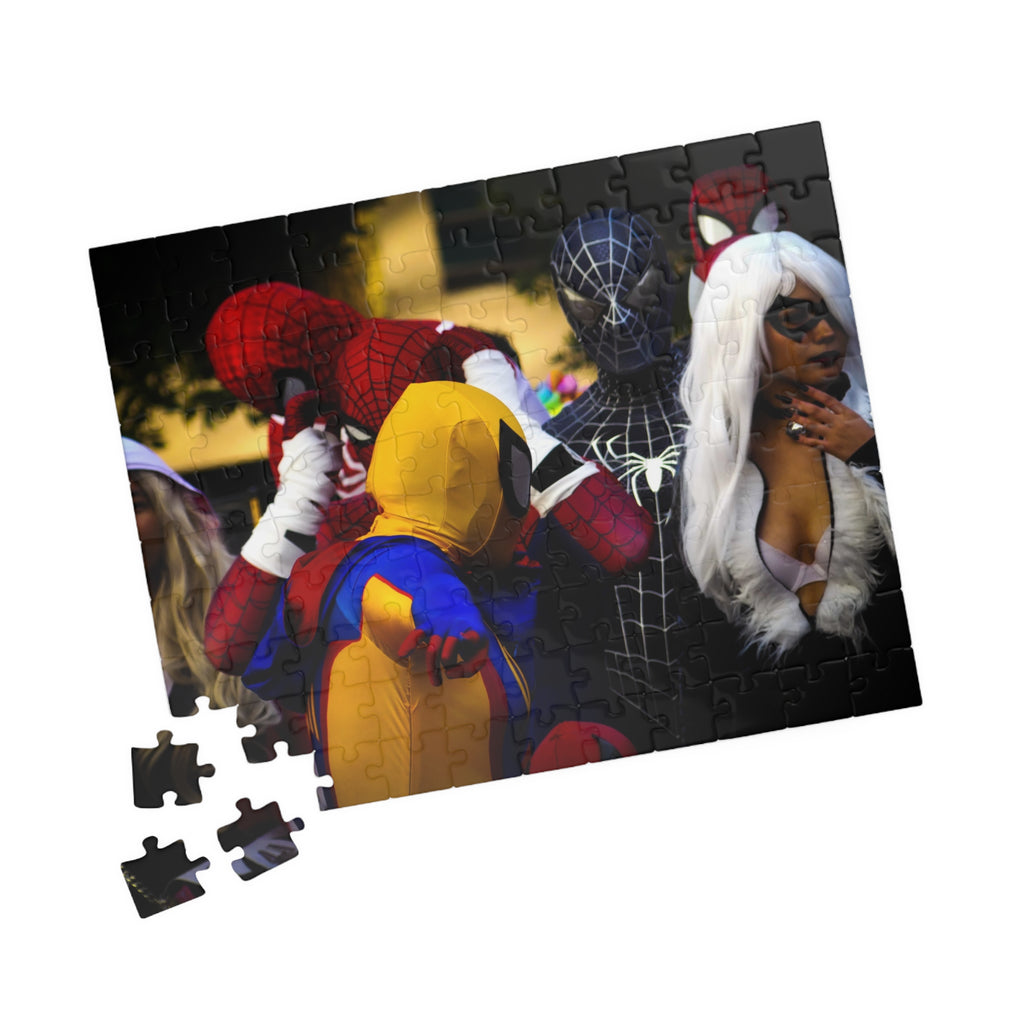 Superhero Cosplay Group Puzzle — Spider-Man & Friends Jigsaw (110–1014 pcs)