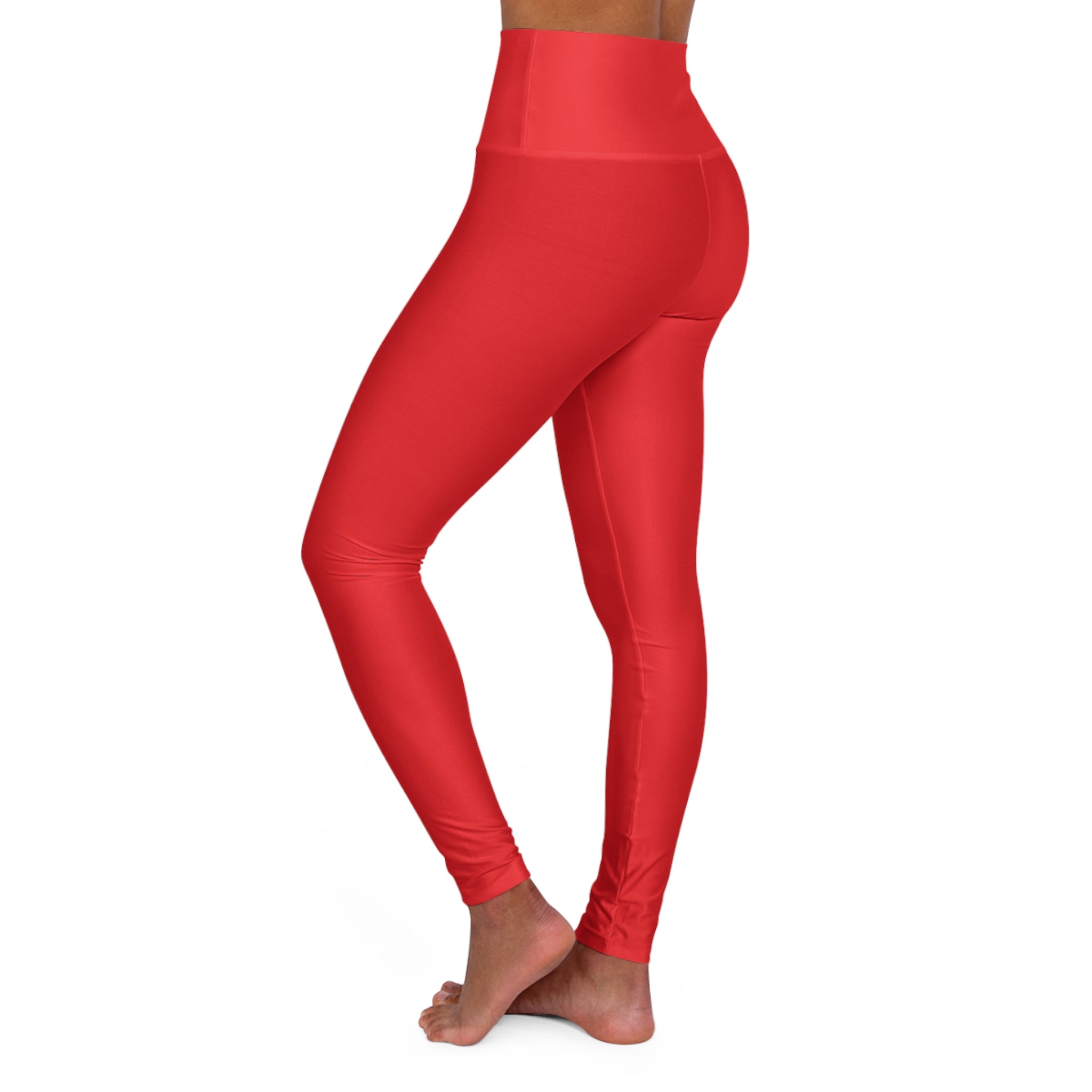 Fit22 by Gordon Moriarty - Cool Red High-Waisted Yoga Performance Leggings