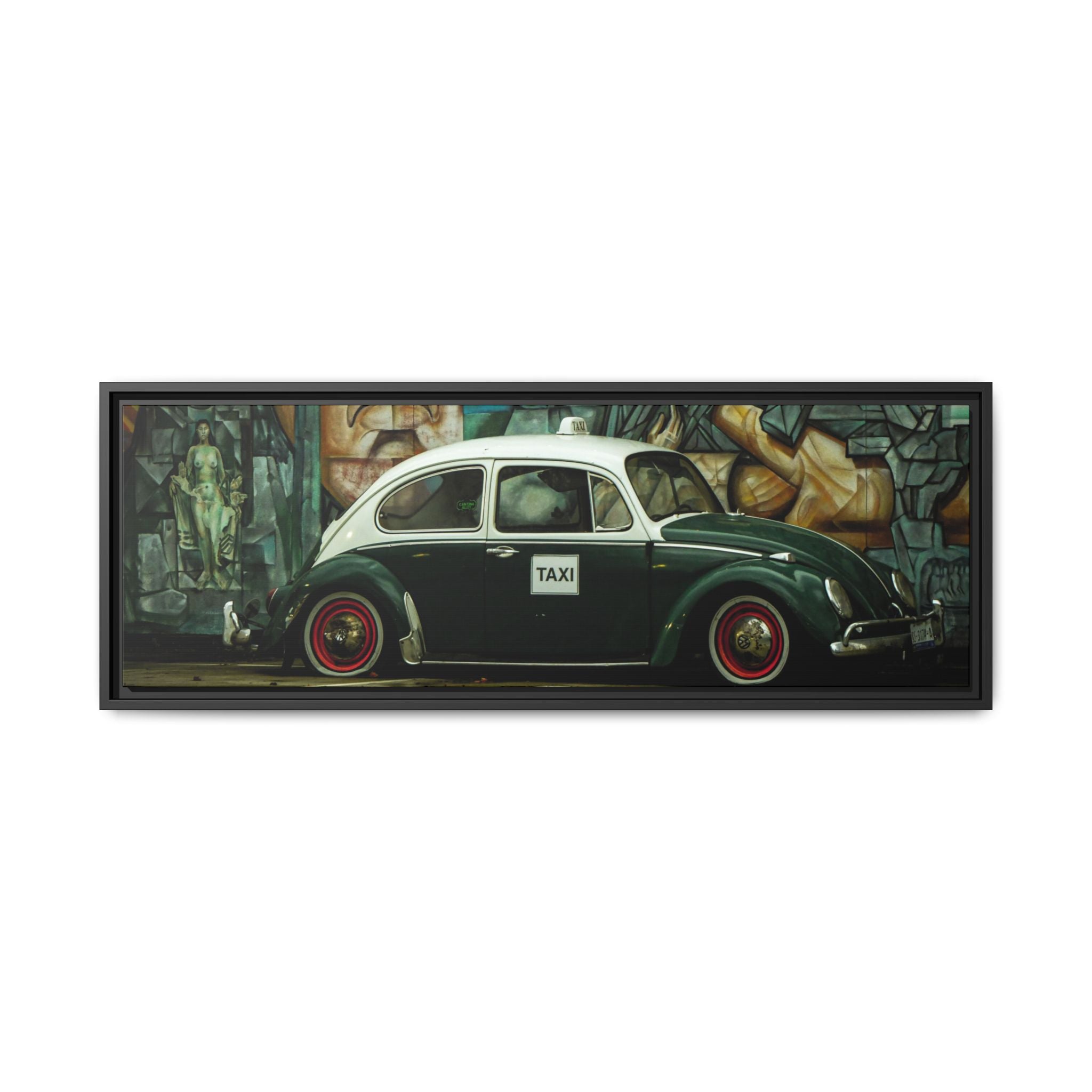 Sacramento Matte  -  Back Alley Cab - Matte Canvas, Framed (Multi-color) - @Shot_By_Gordon22