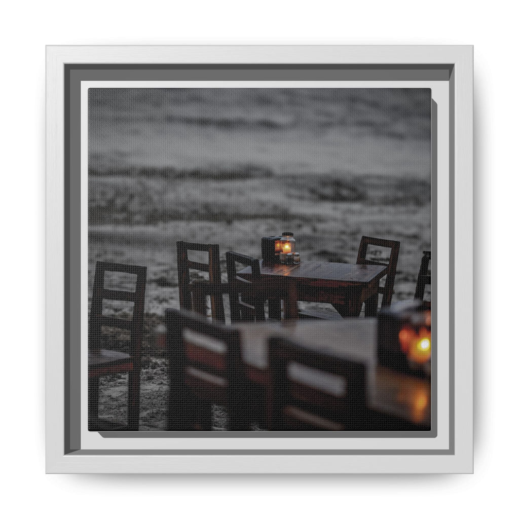 Cozy Candlelit Beachside Tables in Playa Del Carmen, Mexico - Fram Matte Canvas