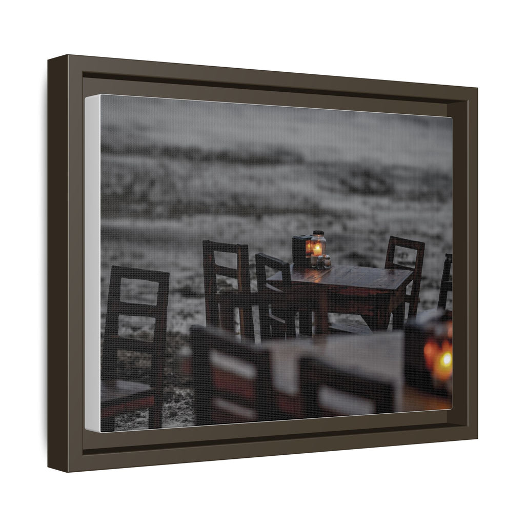 Cozy Candlelit Beachside Tables in Playa Del Carmen, Mexico - Fram Matte Canvas