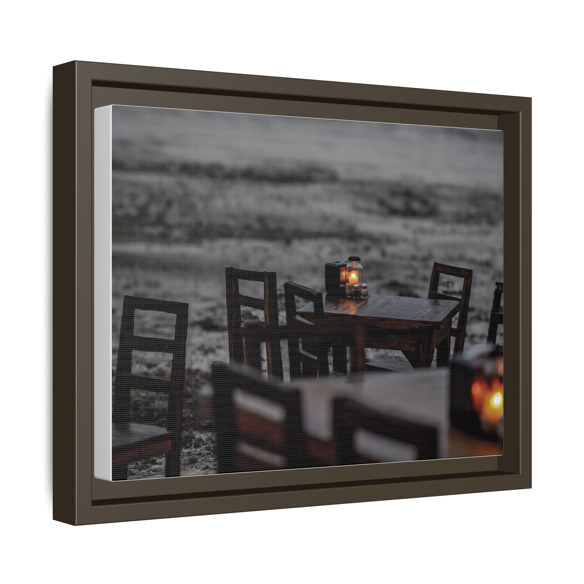 Cozy Candlelit Beachside Tables in Playa Del Carmen, Mexico - Fram Matte Canvas
