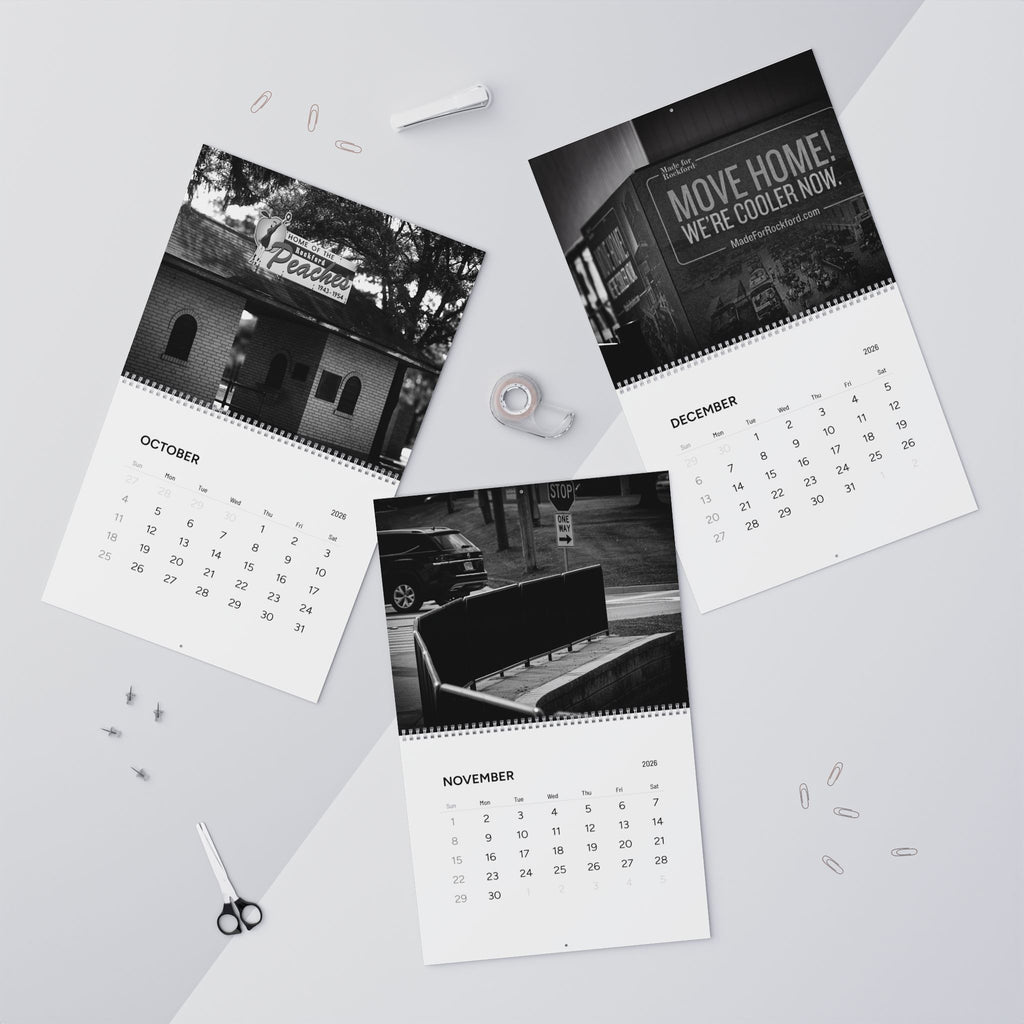 2026 Hometown Noir Wall Calendar — Rockford, IL