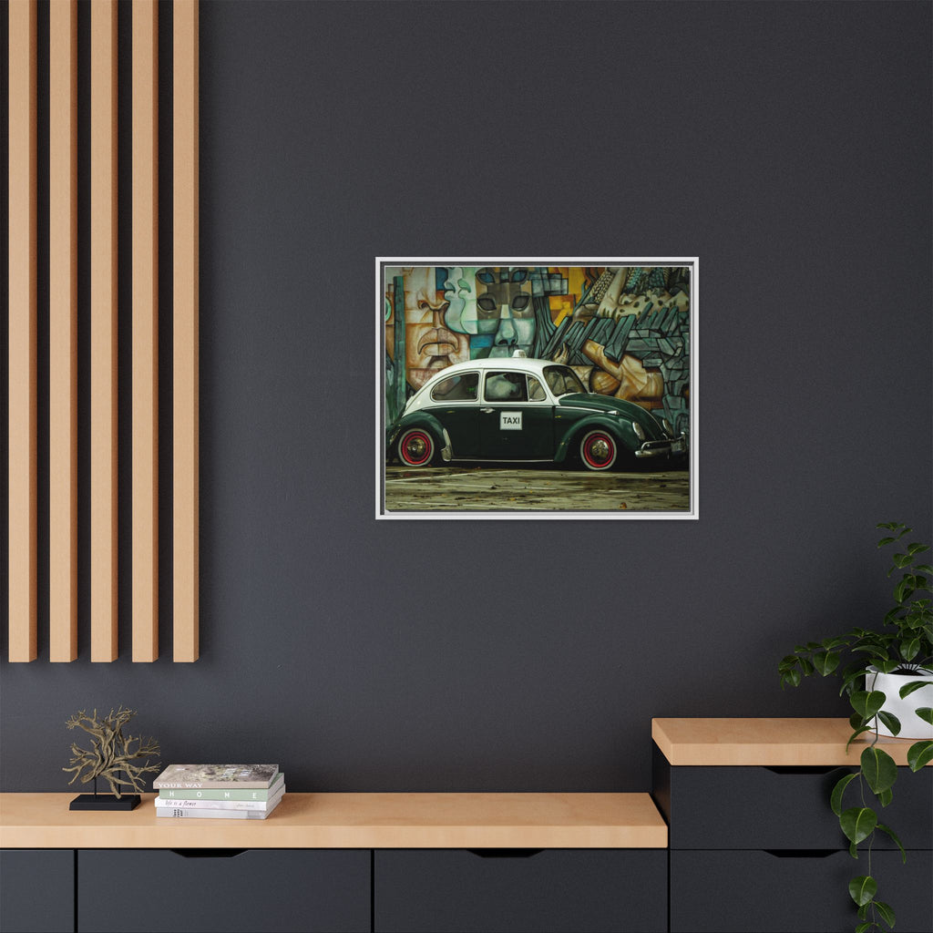 Sacramento Matte  -  Back Alley Cab - Matte Canvas, Framed (Multi-color) - @Shot_By_Gordon22