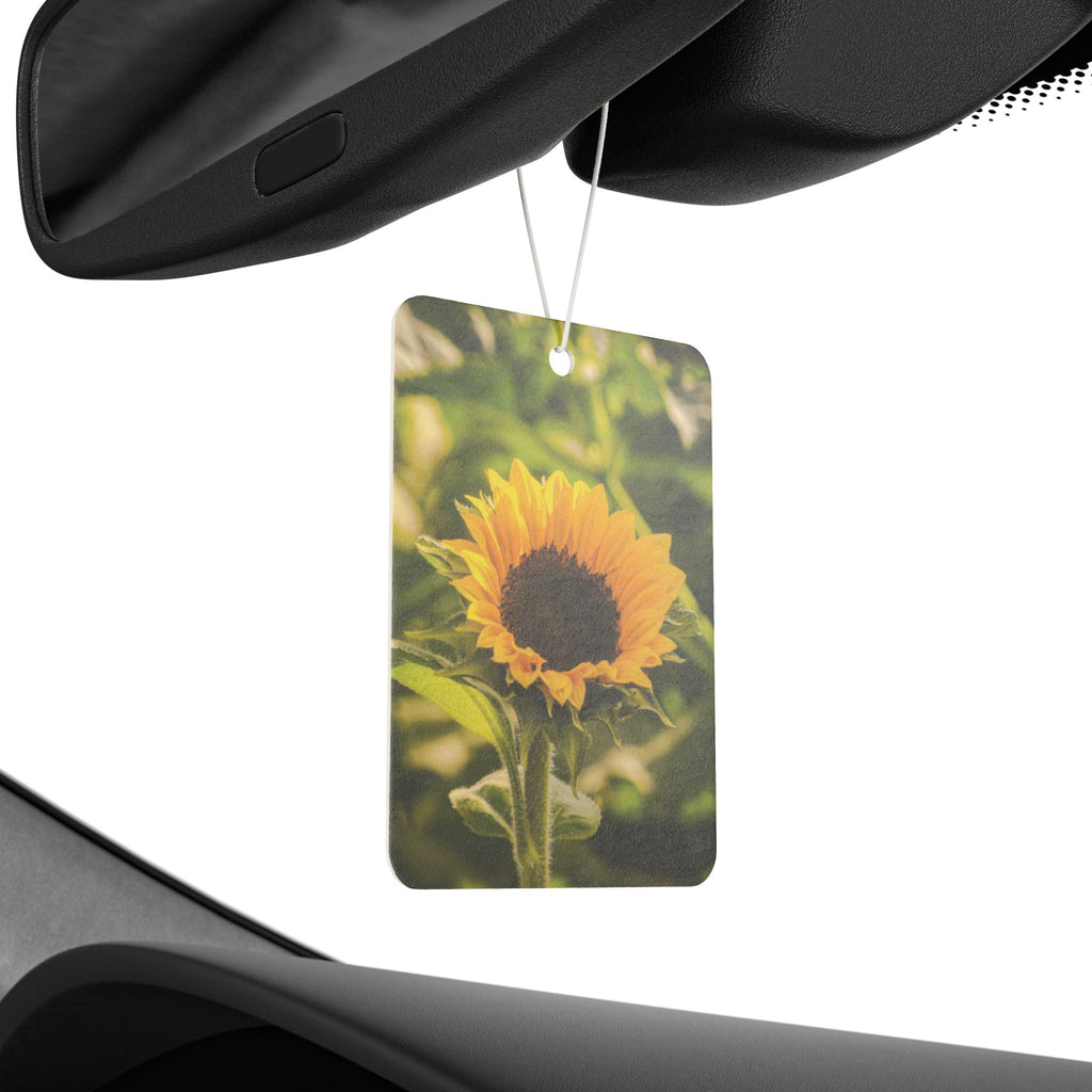 Sunflower Car Air Freshener — Vintage Sunny Floral Scented Ornament