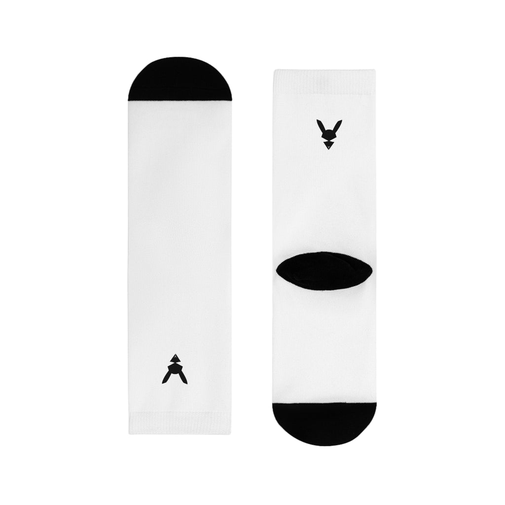Flagship Logo Crew Socks — Sublimation 25% Cotton