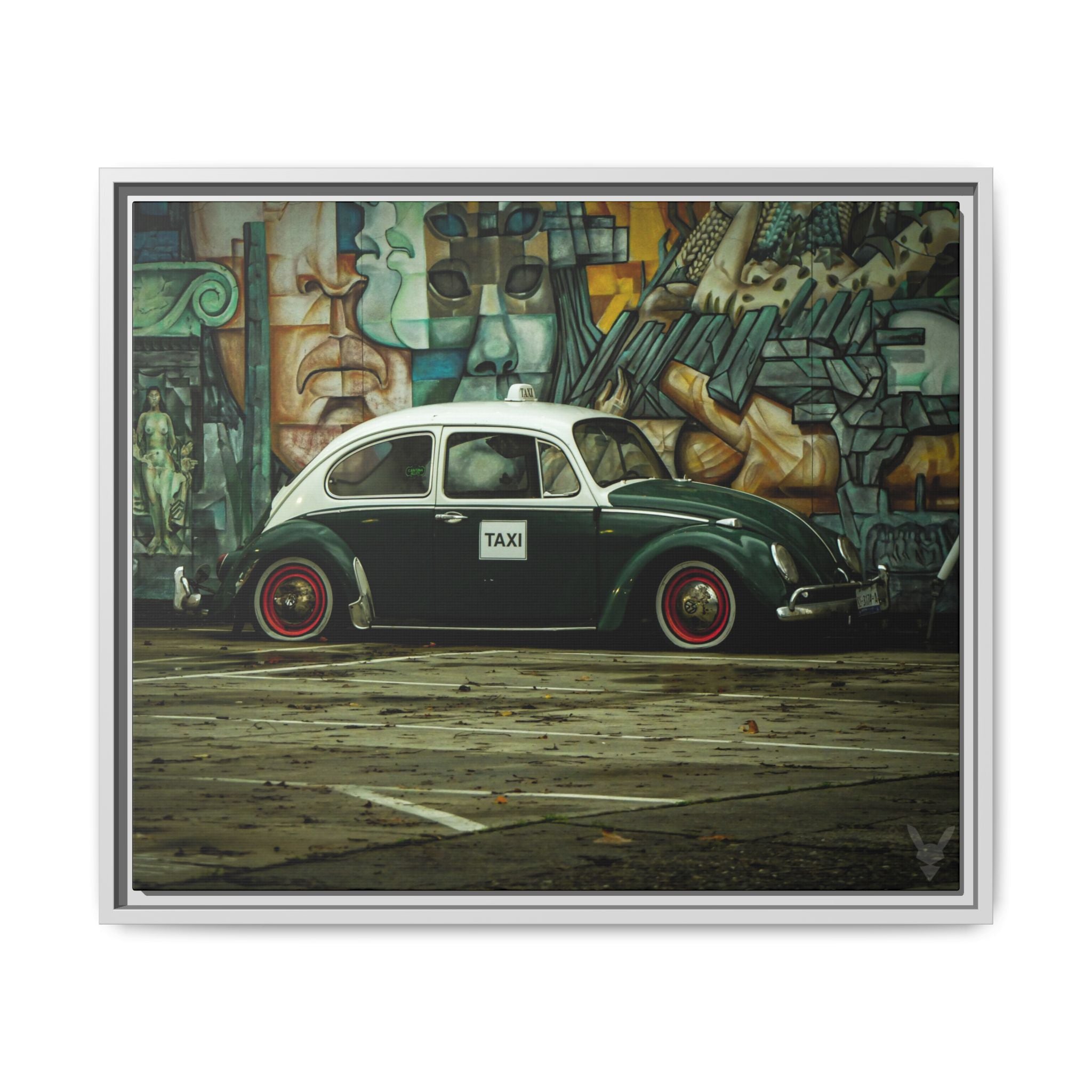 Sacramento Matte  -  Back Alley Cab - Matte Canvas, Framed (Multi-color) - @Shot_By_Gordon22