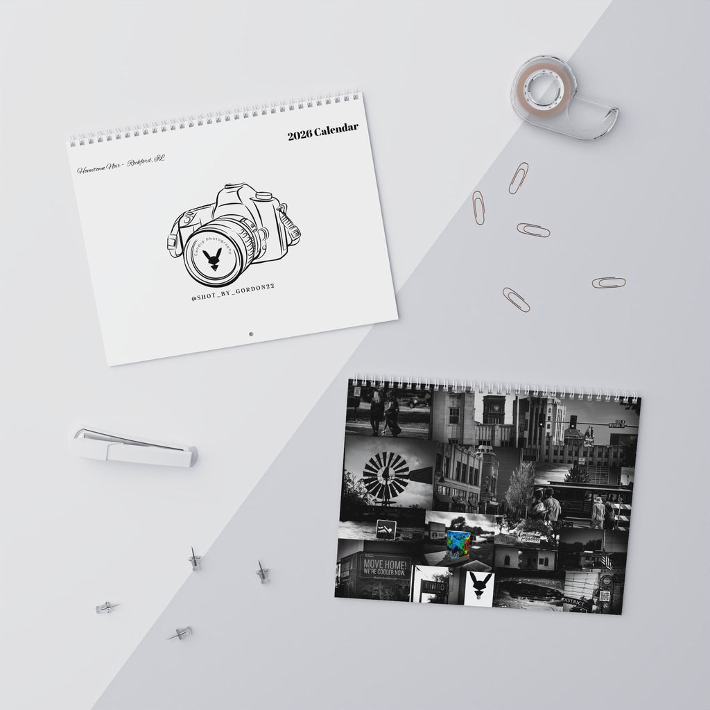 2026 Hometown Noir Wall Calendar — Rockford, IL