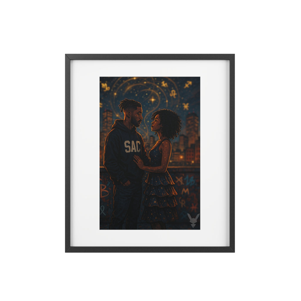 Romantic City Night Framed Poster