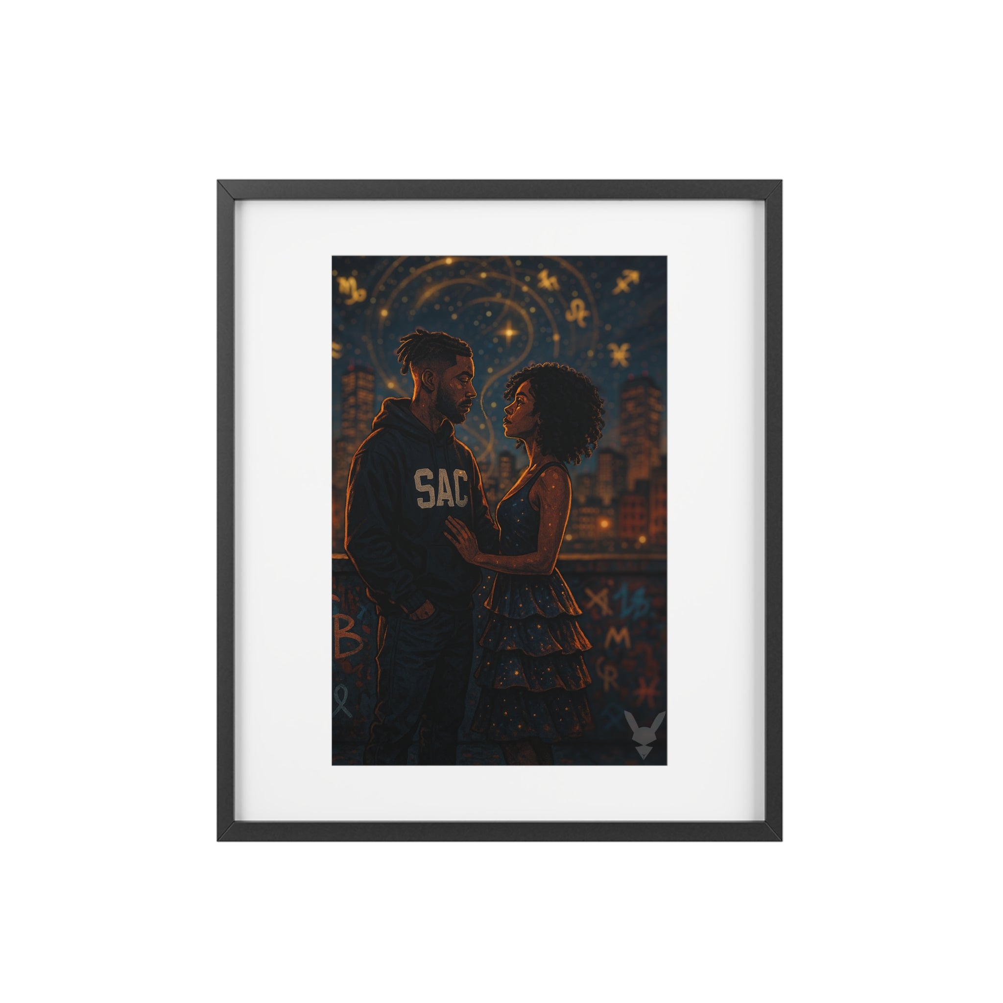 Romantic City Night Framed Poster