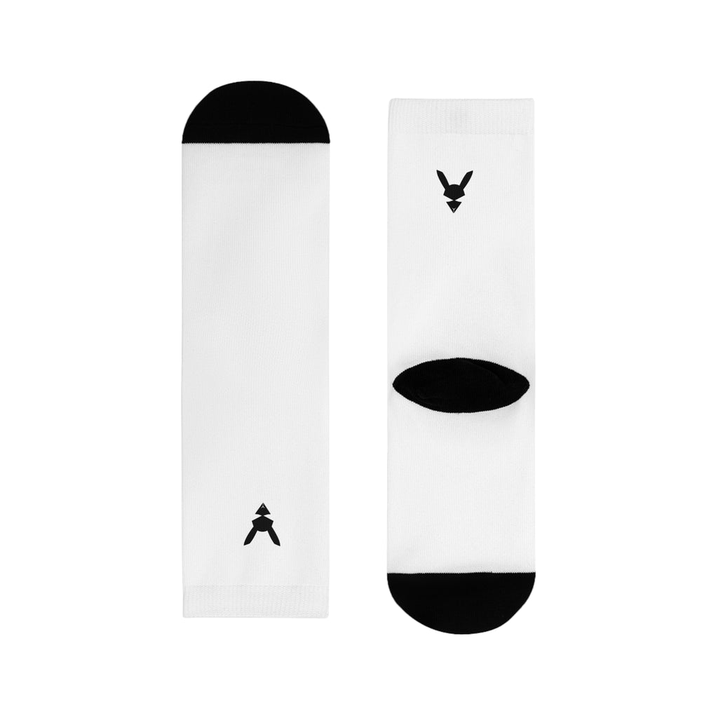Flagship Logo Crew Socks — Sublimation 25% Cotton