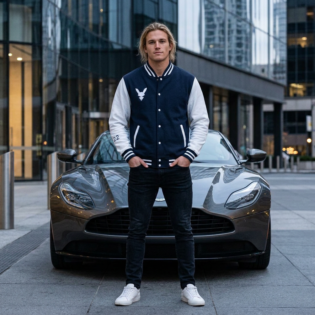 Fit22 Sports Club Varsity Letterman Jacket —