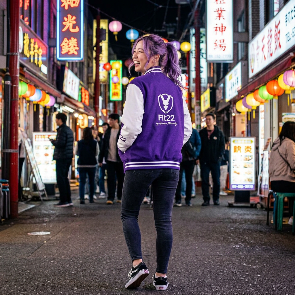 Fit22 Sports Club Varsity Letterman Jacket —