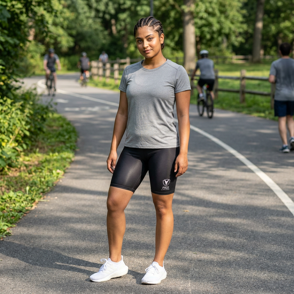 Fit22 Woman’s Biker Shorts -  Black