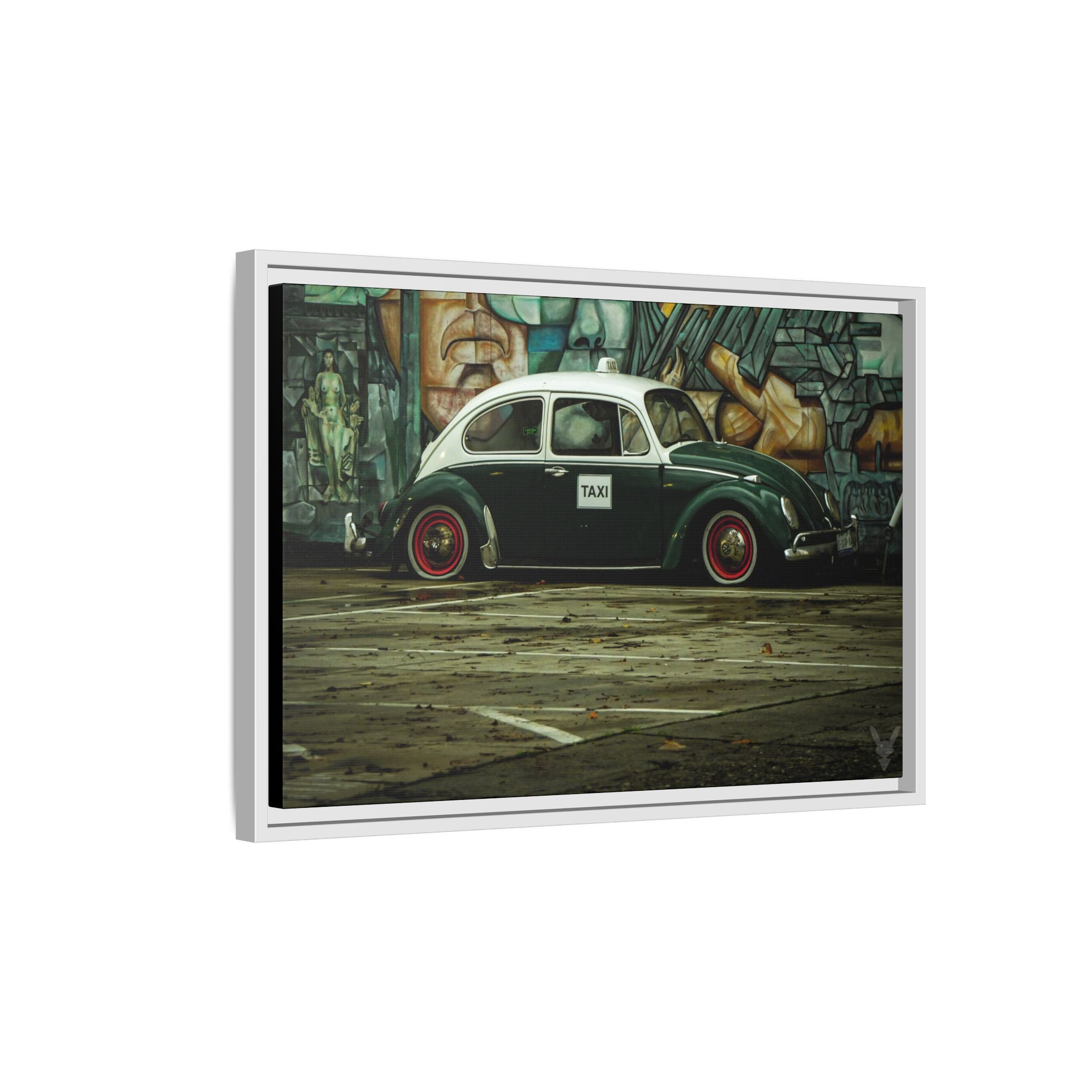 Sacramento Matte  -  Back Alley Cab - Matte Canvas, Framed (Multi-color) - @Shot_By_Gordon22