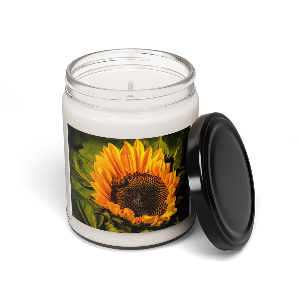 Sunflower themed Soy Candle — 9oz Floral Aroma Jar