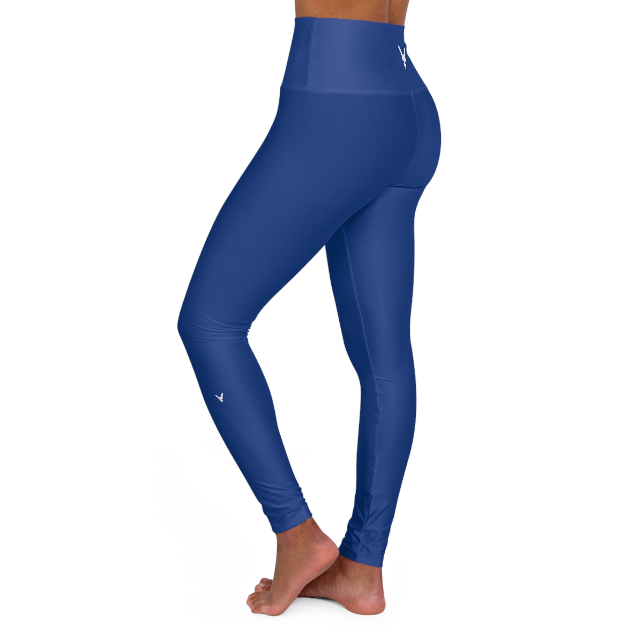 Fit22 by Gordon Moriarty - Simple Dark Blue High-Waisted Yoga Performance Leggings