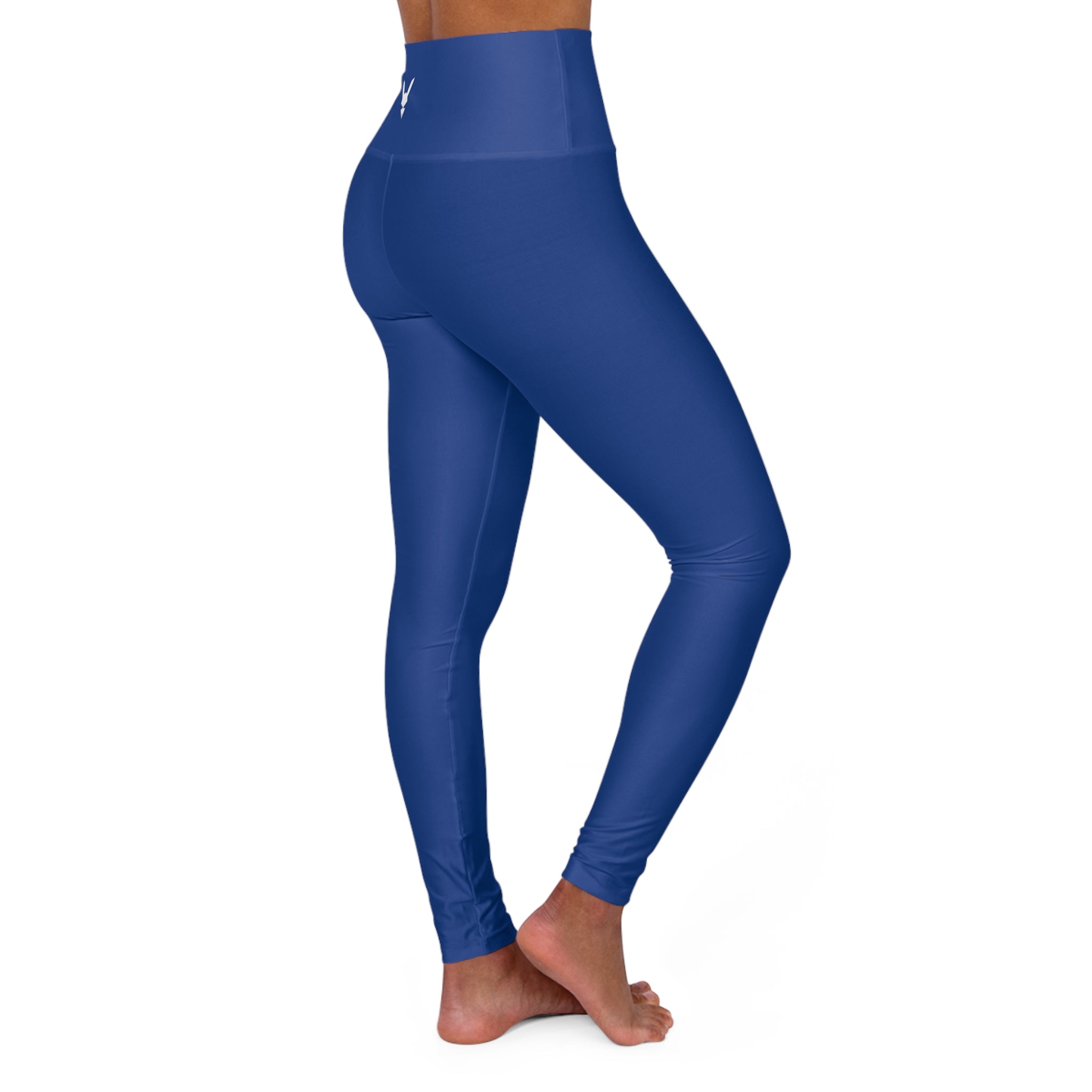 Fit22 by Gordon Moriarty - Simple Dark Blue High-Waisted Yoga Performance Leggings