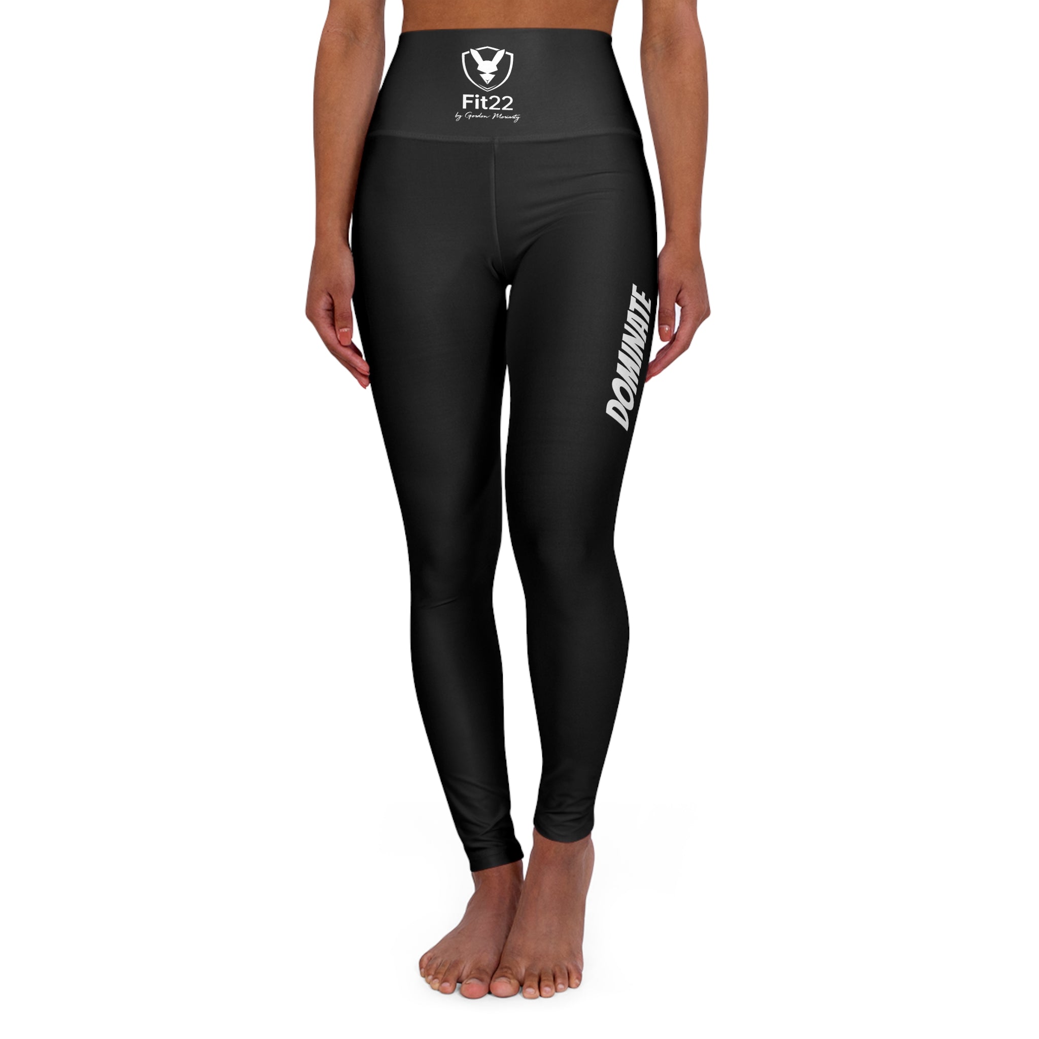 Fit22 by Gordon Moriarty - Black High-Waisted Yoga Performance Leggings