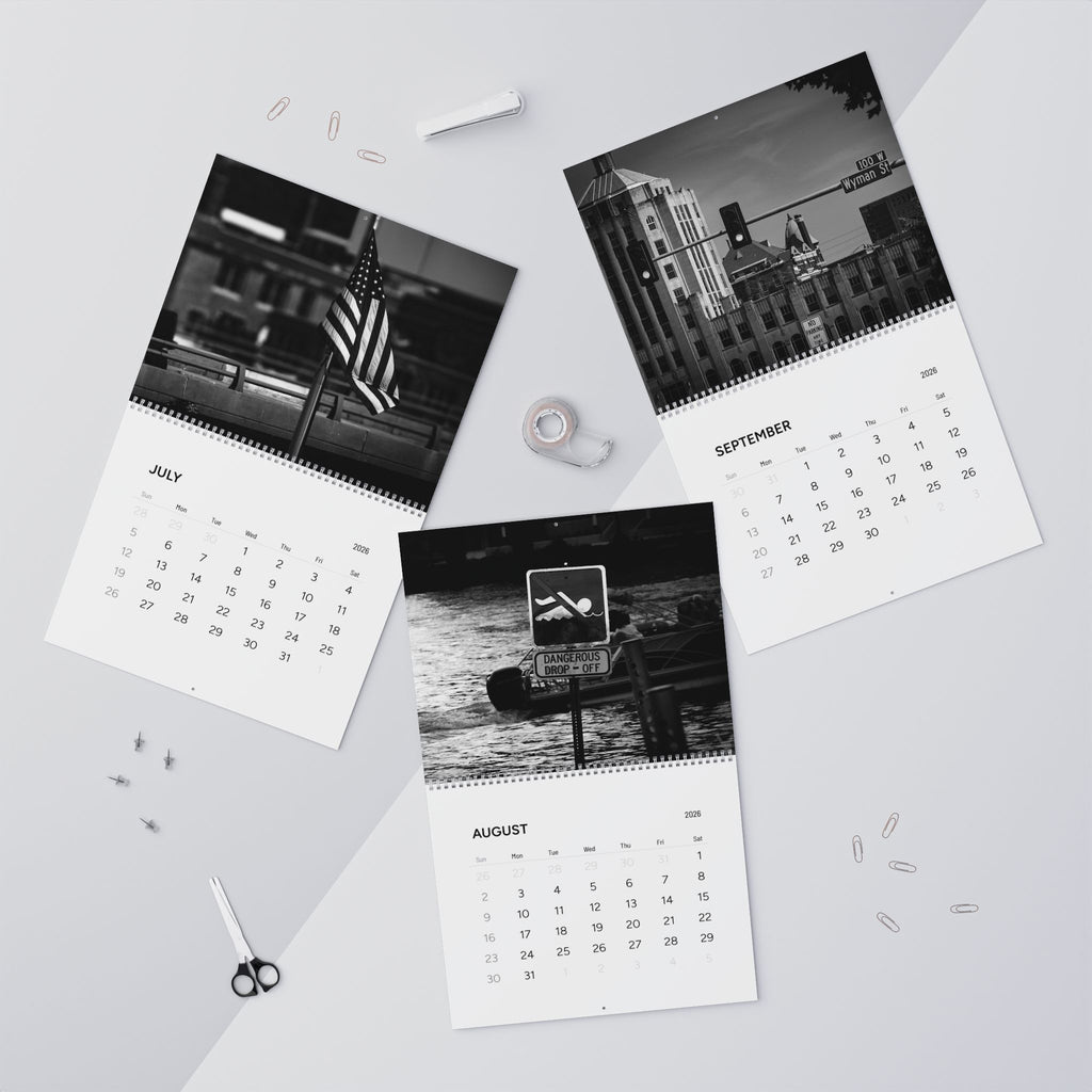 2026 Hometown Noir Wall Calendar — Rockford, IL