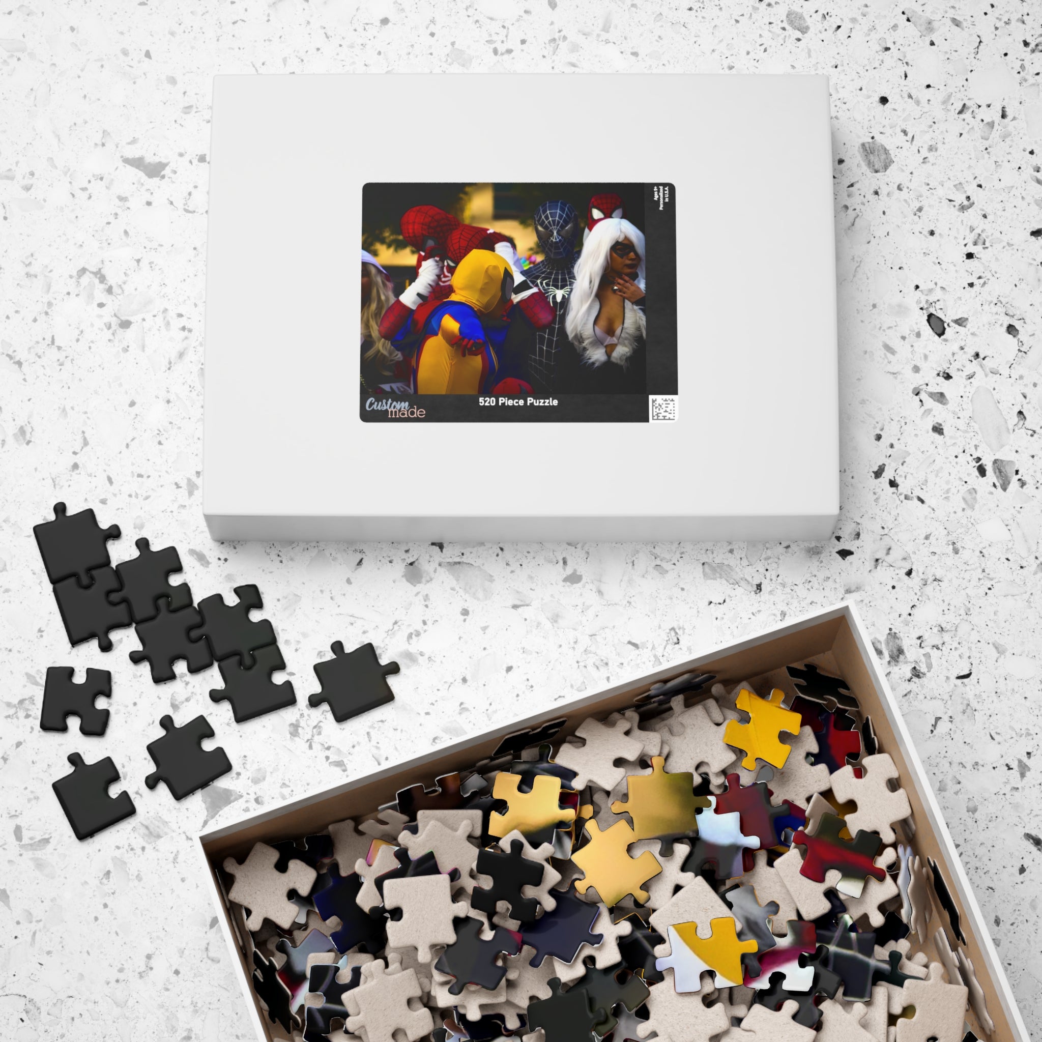Superhero Cosplay Group Puzzle — Spider-Man & Friends Jigsaw (110–1014 pcs)