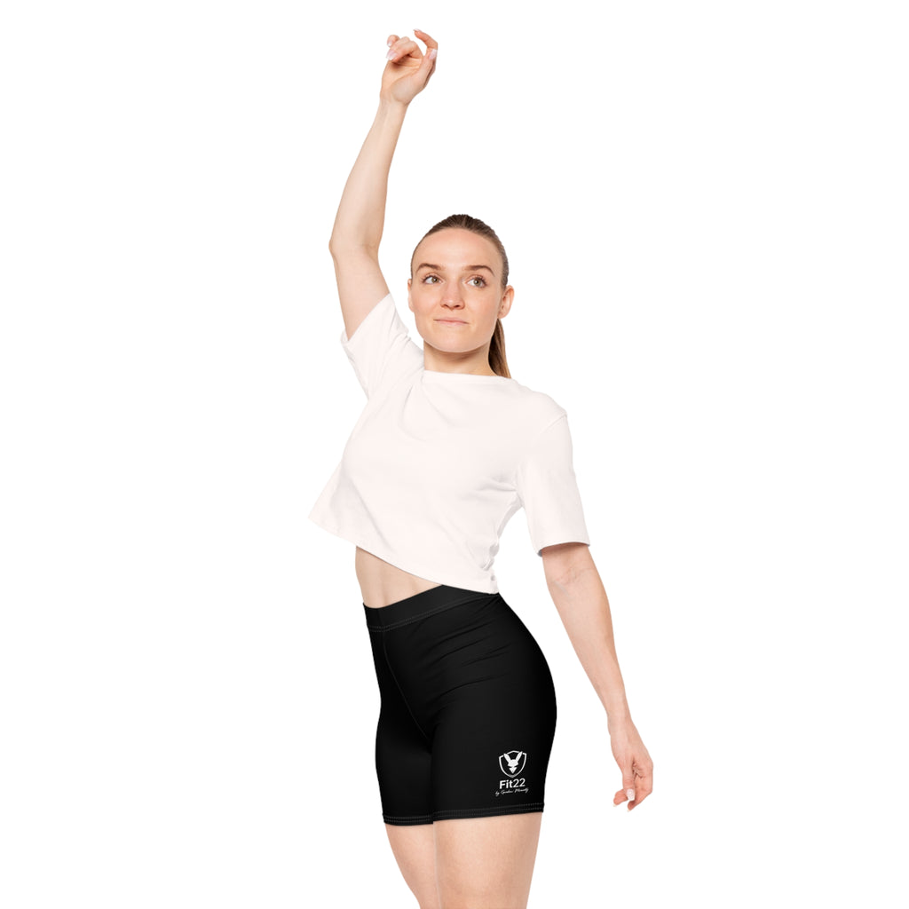 Fit22 Woman’s Biker Shorts -  Black