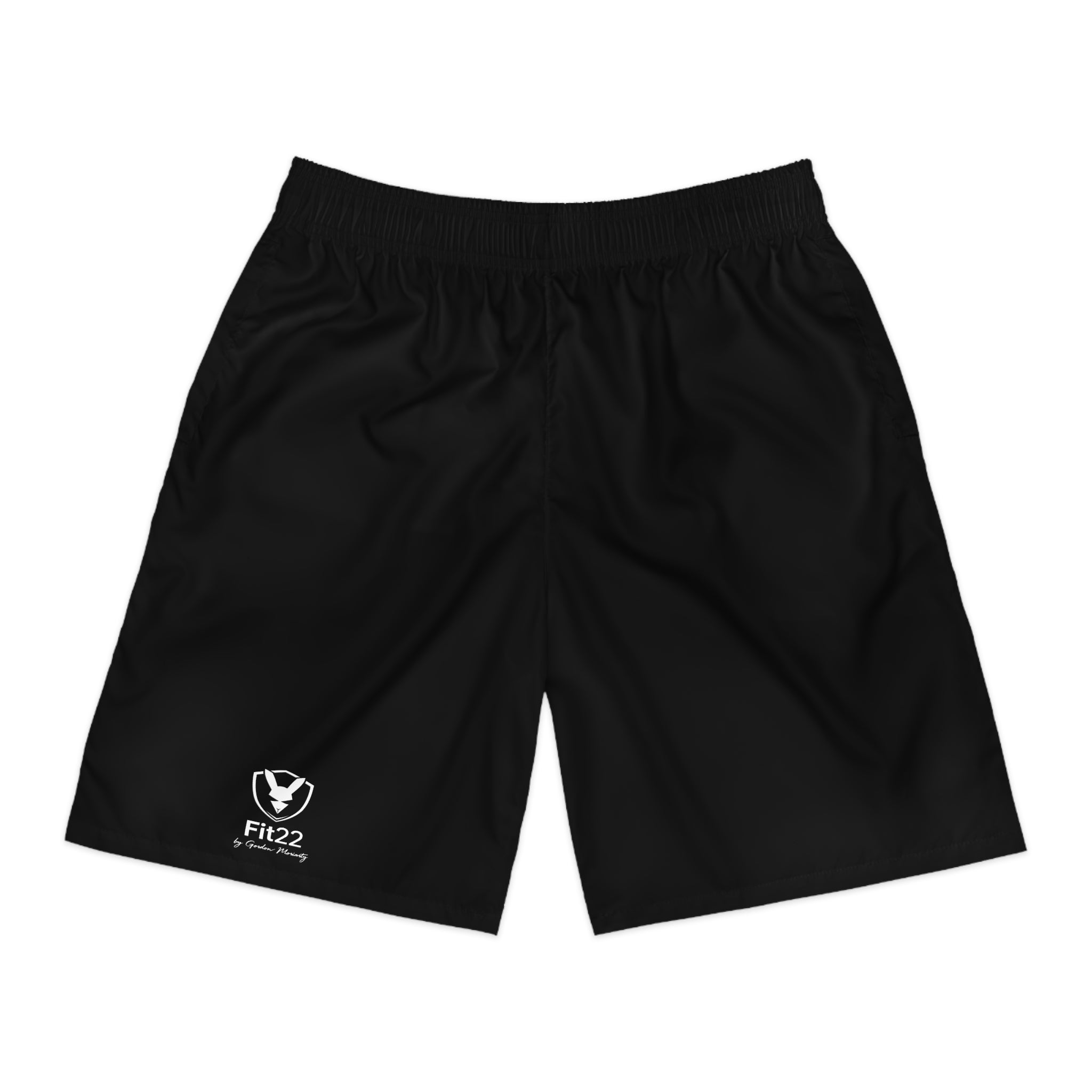 Fit22 Men's Athletic Performance Gym Shorts - Black