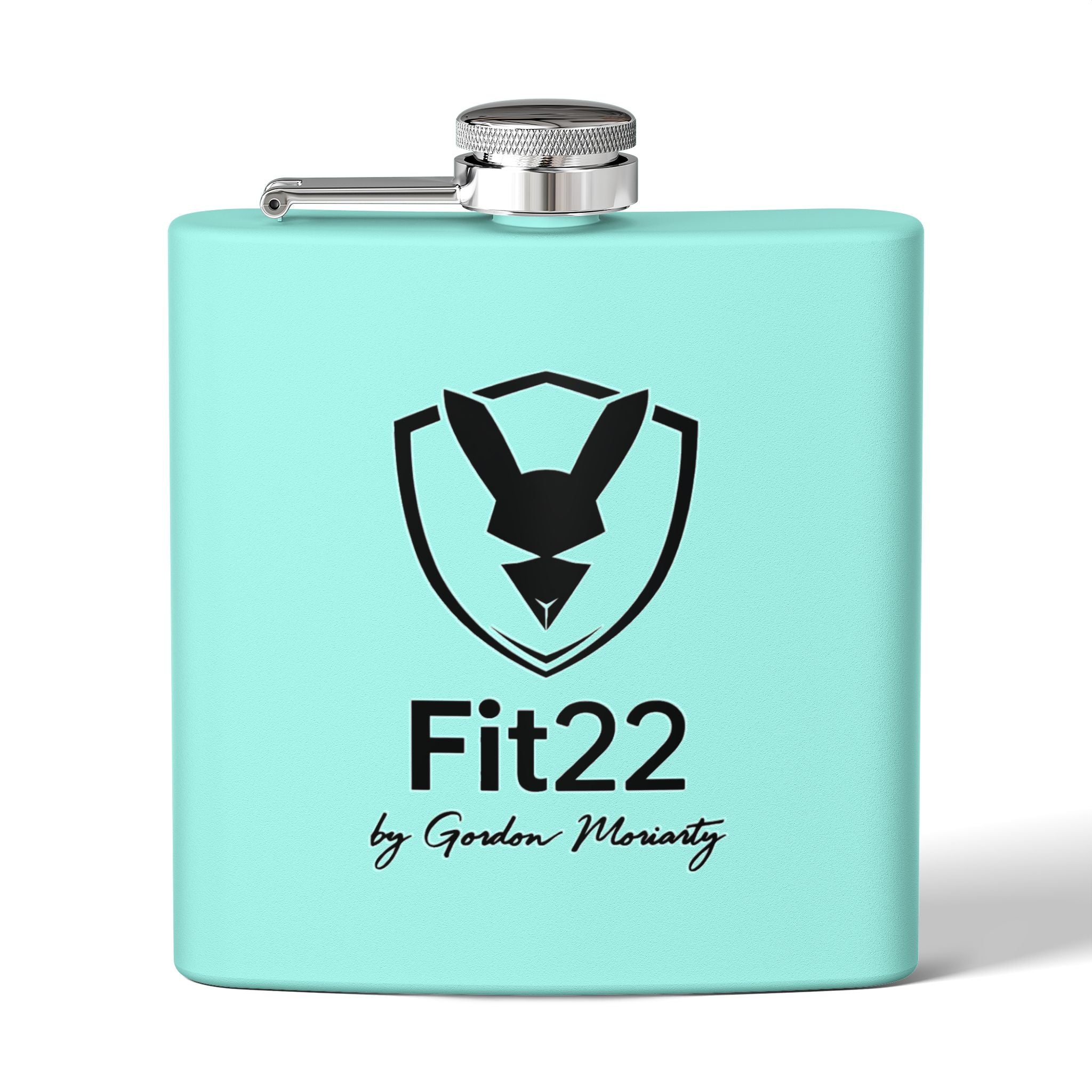 6oz Stainless Steel Flask — Fit22 Logo Flask by Gordon Moriarty