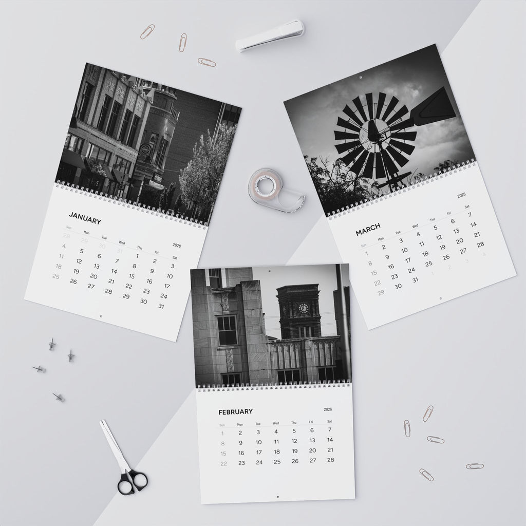 2026 Hometown Noir Wall Calendar — Rockford, IL