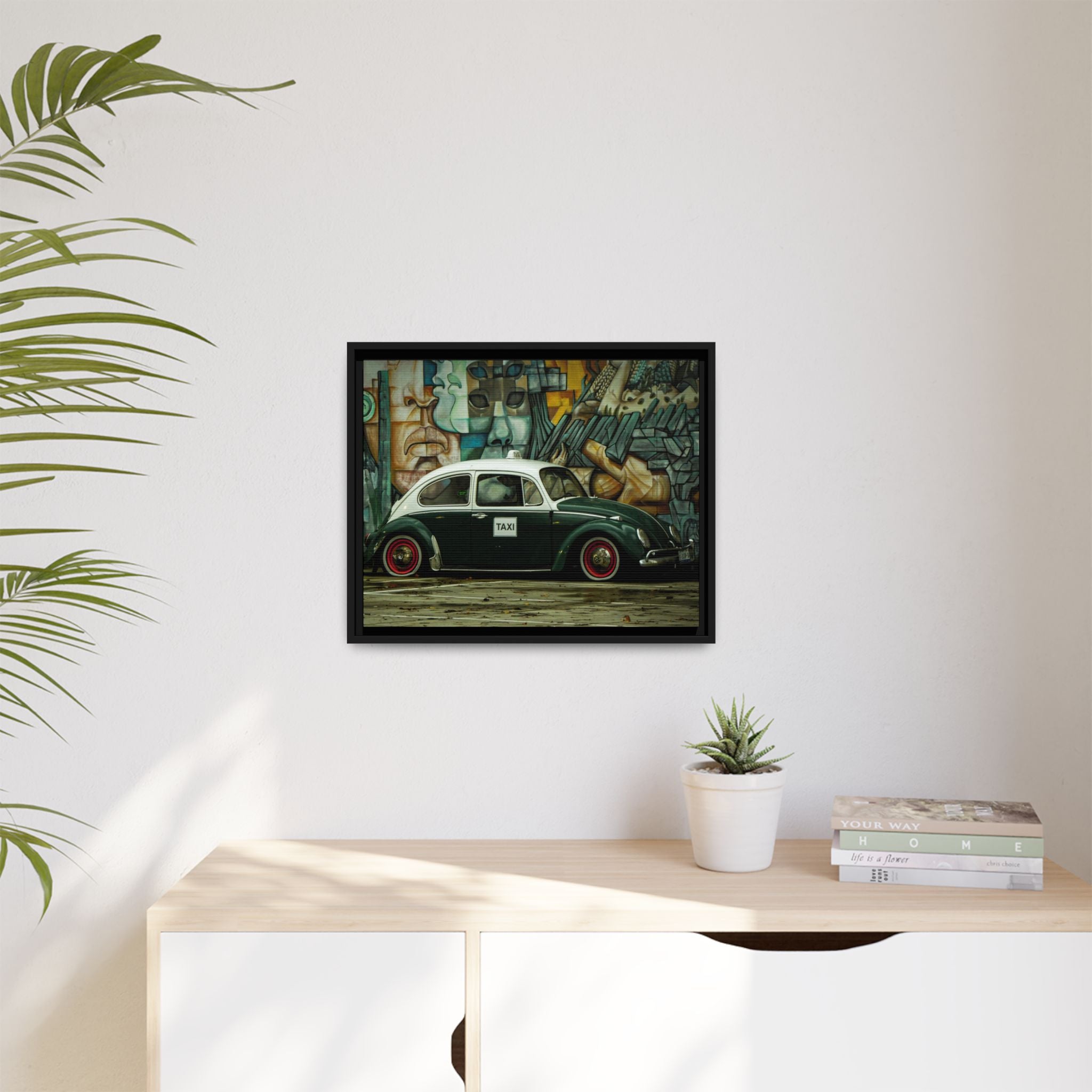 Sacramento Matte  -  Back Alley Cab - Matte Canvas, Framed (Multi-color) - @Shot_By_Gordon22