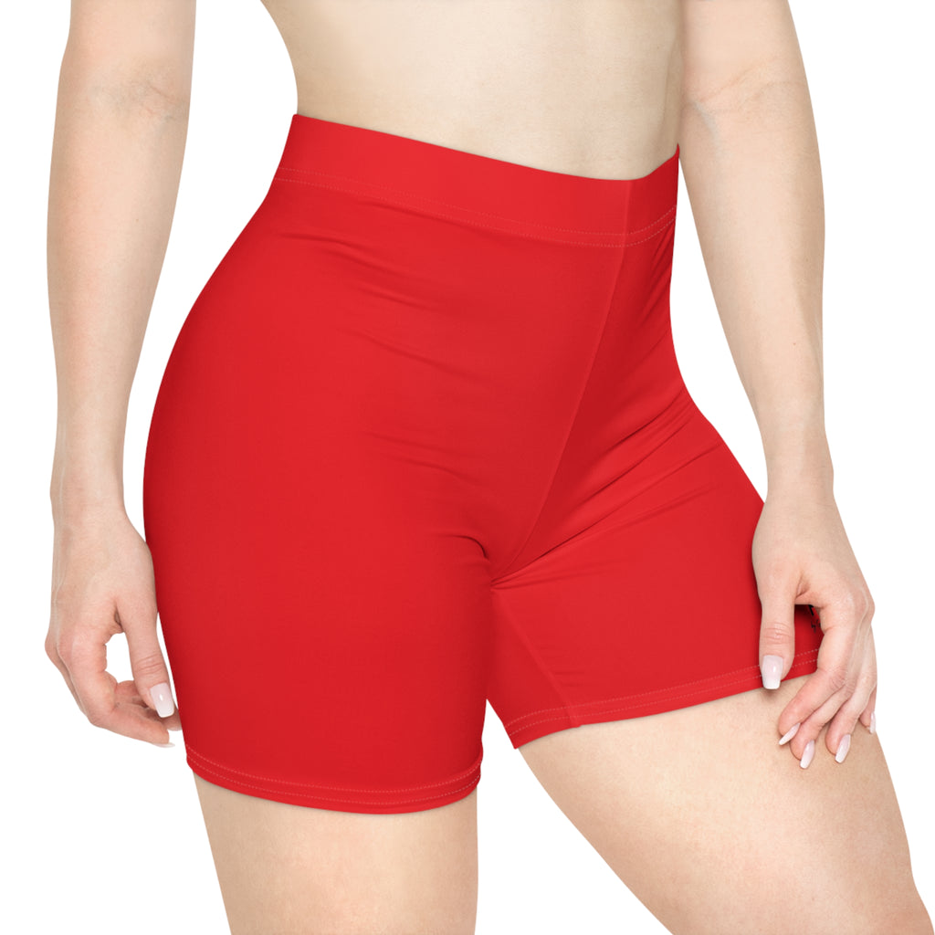 Fit22 Woman’s Biker Shorts - Cool Red