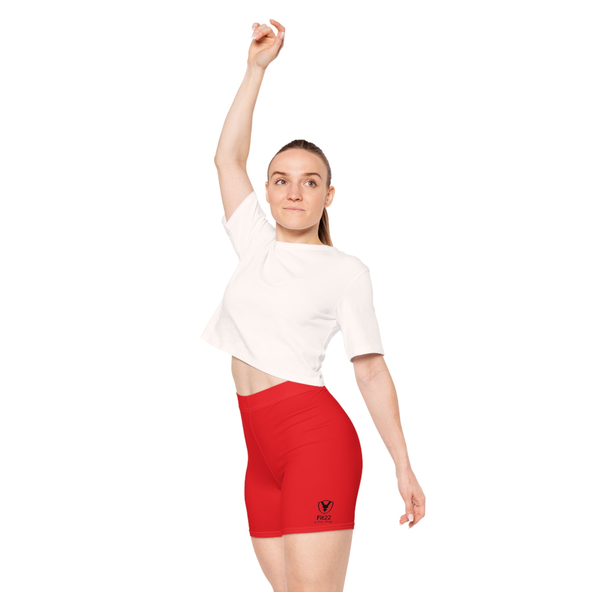 Fit22 Woman’s Biker Shorts - Cool Red
