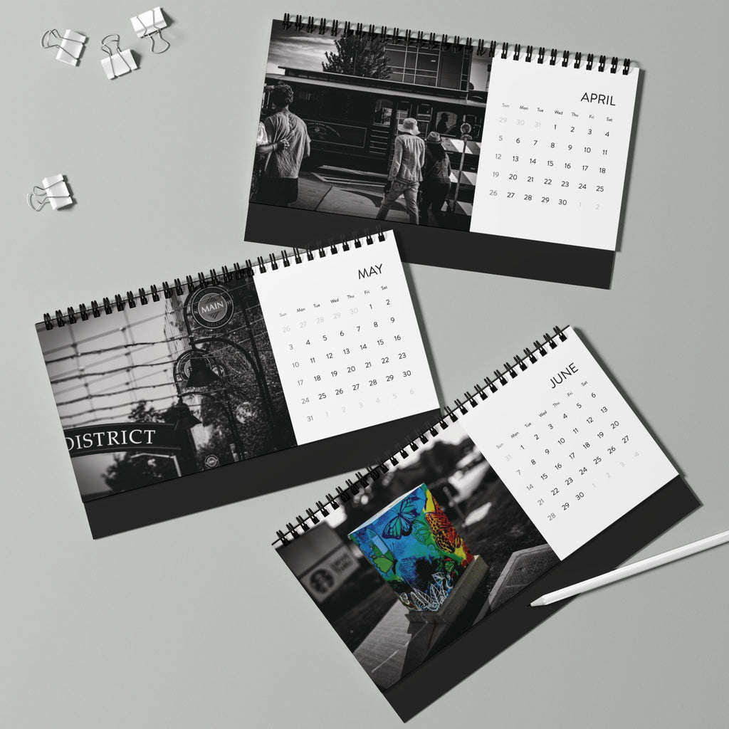 2026 Hometown Noir Desktop Calendar — Rockford, IL