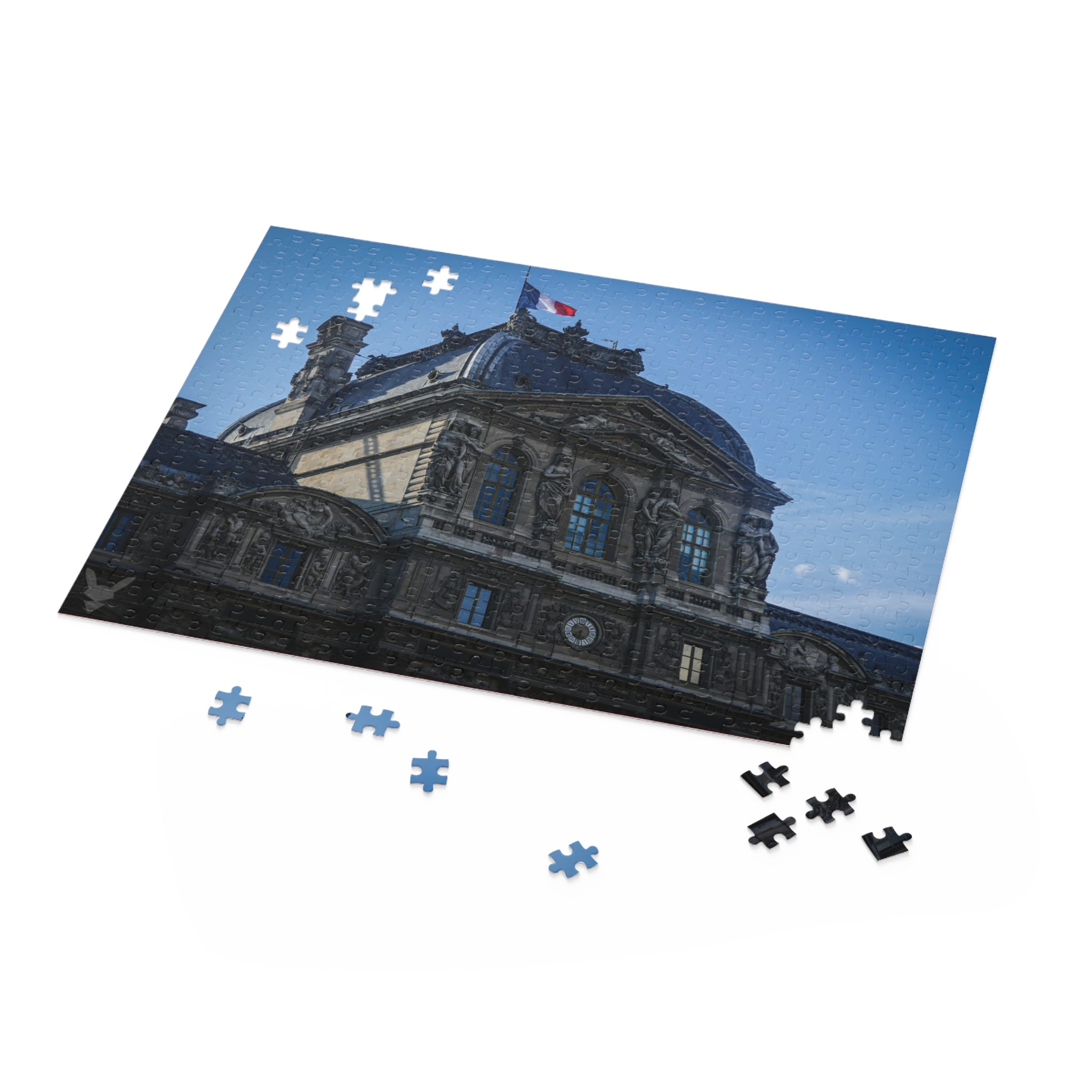Parisian Landmark Puzzle — 120/252/500-Piece Louvre Architecture Jigsaw