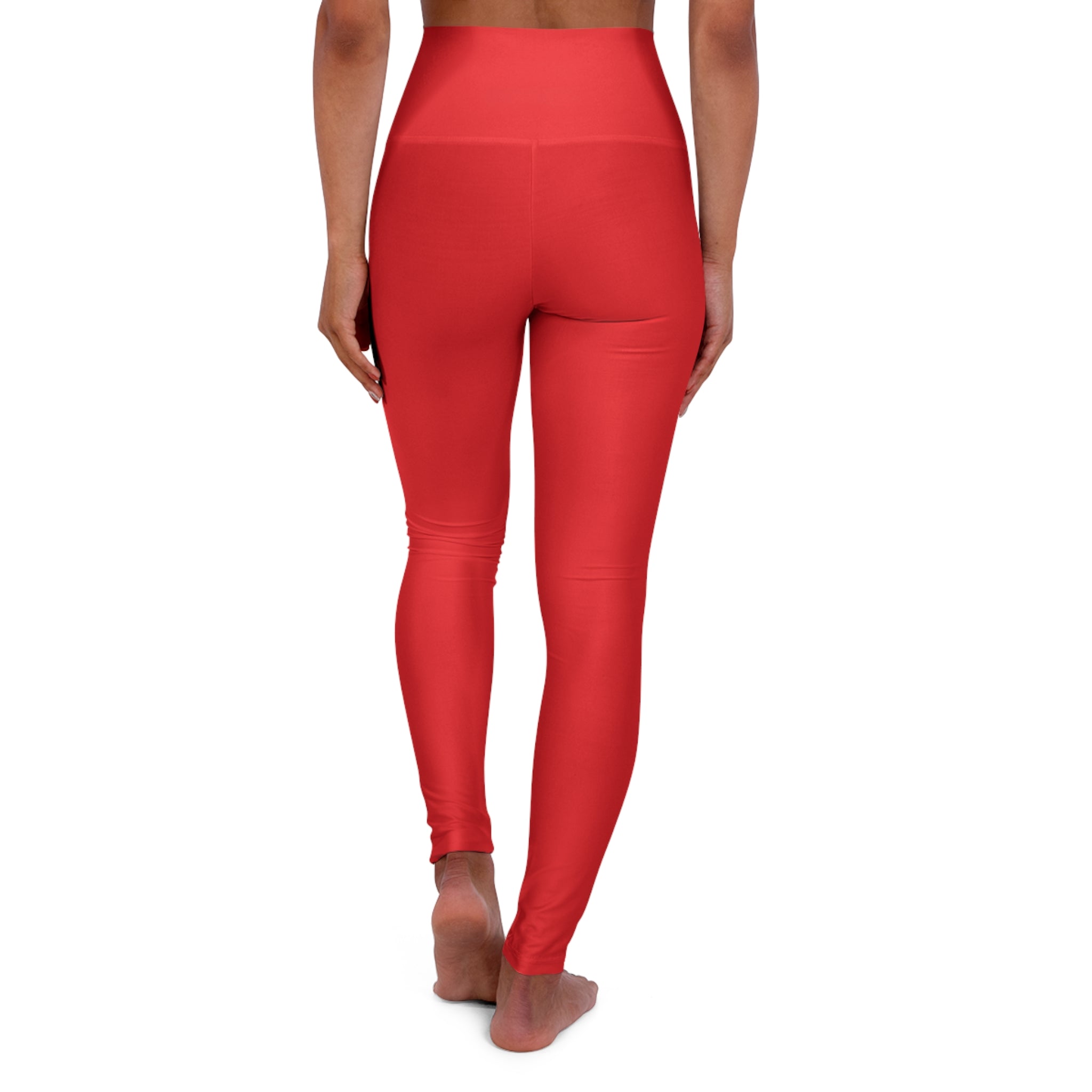 Fit22 by Gordon Moriarty - Cool Red High-Waisted Yoga Performance Leggings