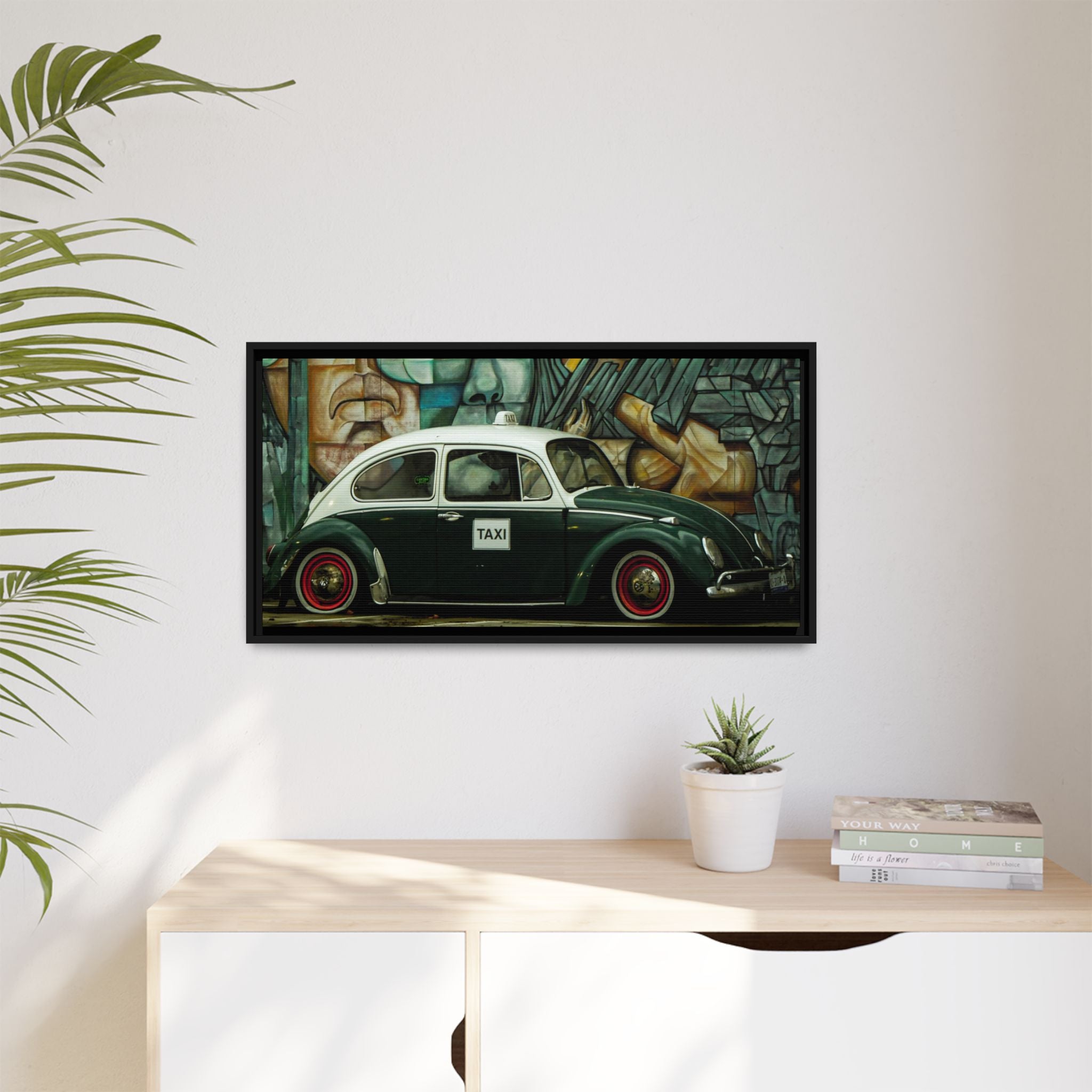Sacramento Matte  -  Back Alley Cab - Matte Canvas, Framed (Multi-color) - @Shot_By_Gordon22